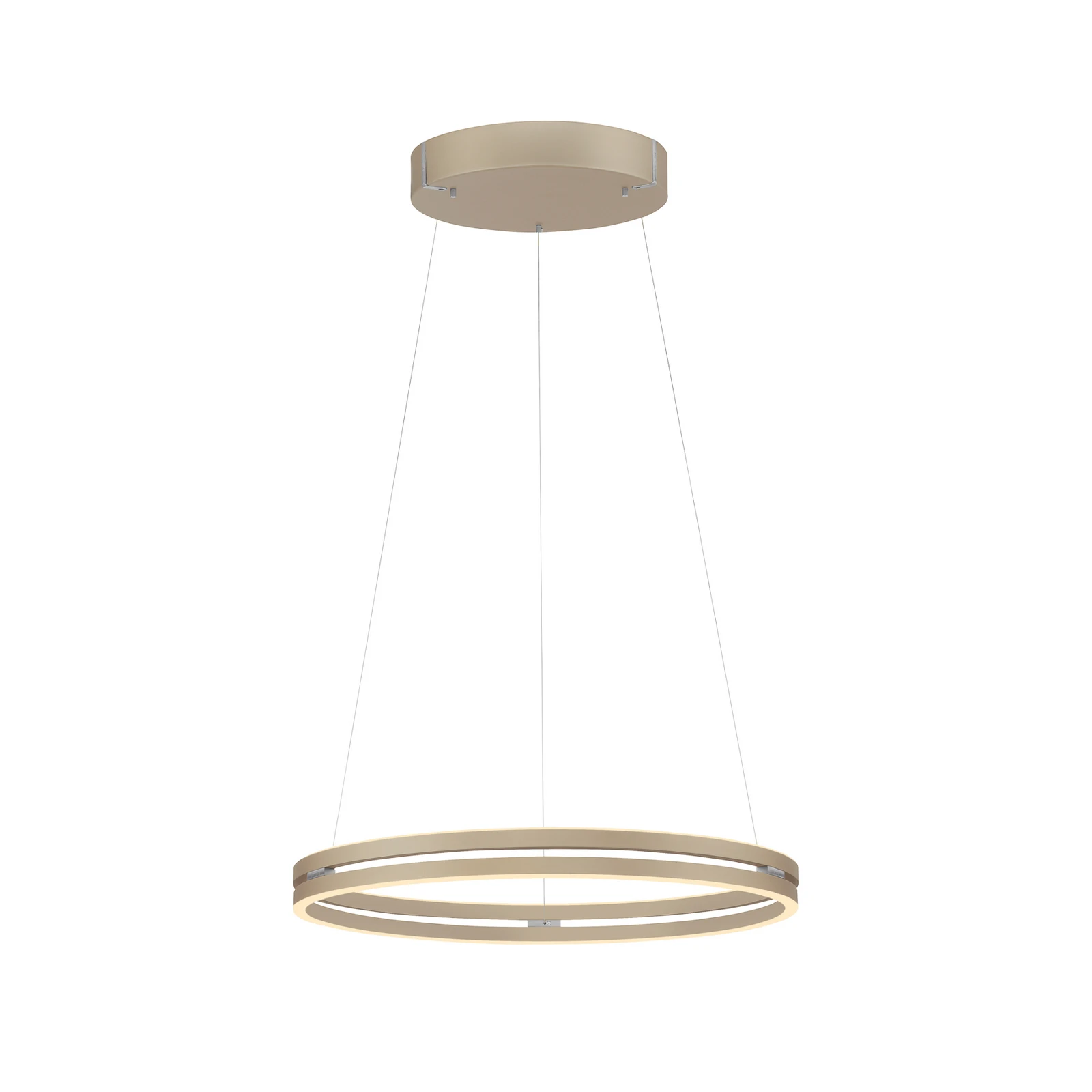LED-visoka svetilka PURE E-Loop v bronasti barvi, premer 70 cm, aluminij, CCT