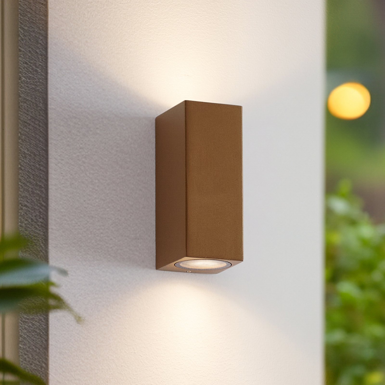 Xava Na zewnątrz Lampa Ścienna Up/Down Brązowy - Lucande