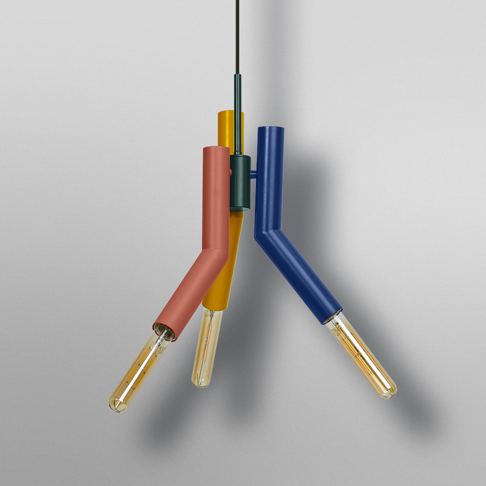 Lampada a sospensione OSRAM Decor Straw, a 3 luci, acciaio, colorata, E27