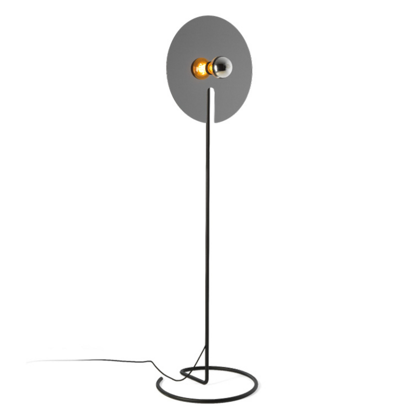 Wever & Ducré Lighting WEVER & DUCRÉ Lampa de podea Mirro 2.0 negru/cromo - Camera de zi / sufragerie - modern - crom negru - Metal