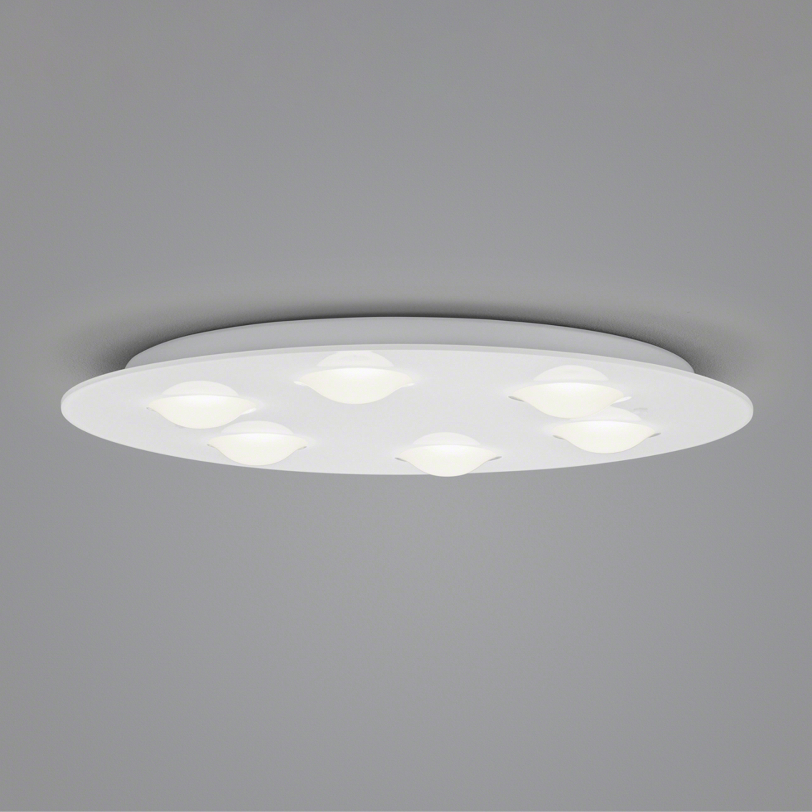 Helestra Nomi plafonnier LED Ø 49 cm dim blanc
