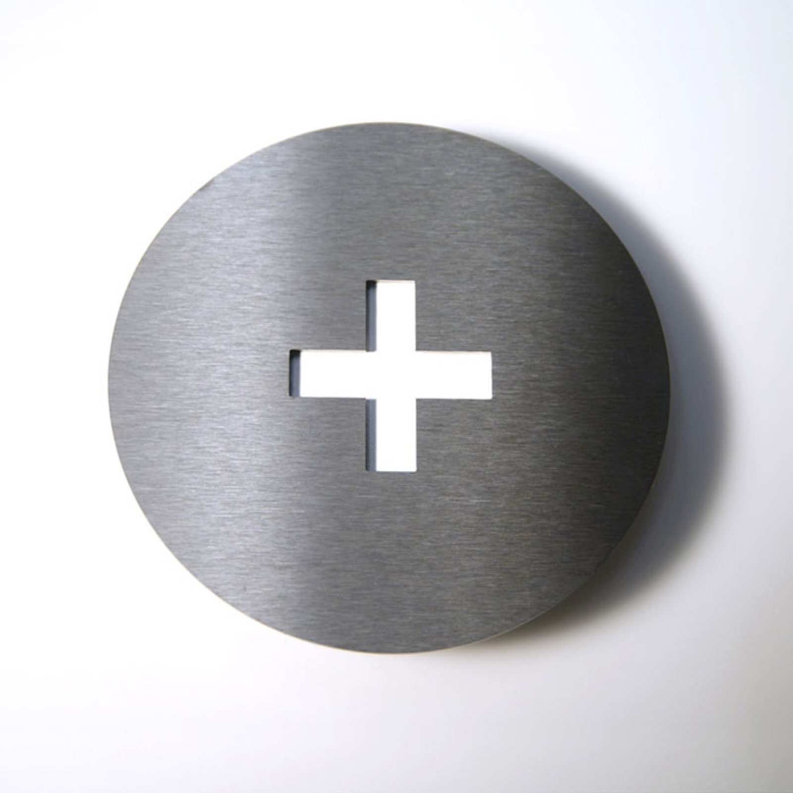 House number Round in stainless steel +