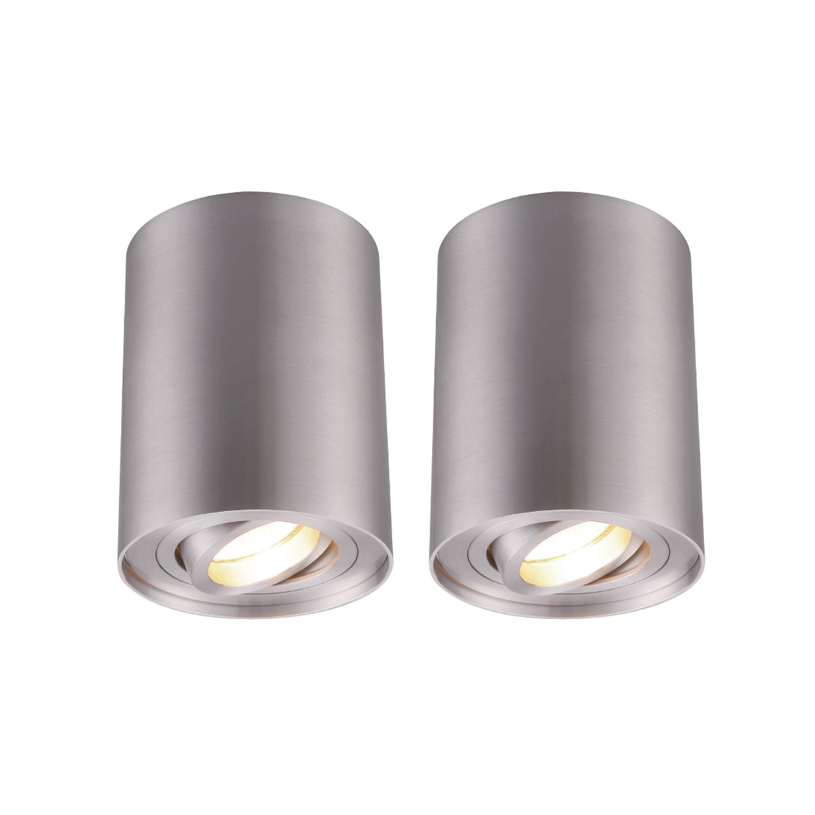 Arcchio Deckenspot Jolina, rund, 2er-Set, Aluminium