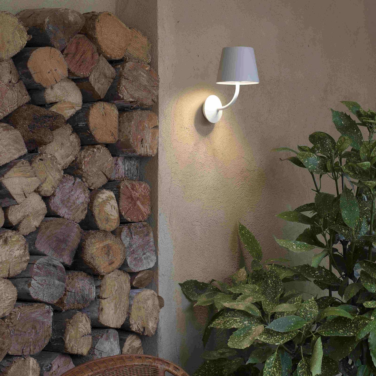 Zdjęcia - Naświetlacz / lampka FARO BARCELONA Kinkiet zewnętrzny LED Toc z aluminium, biały 