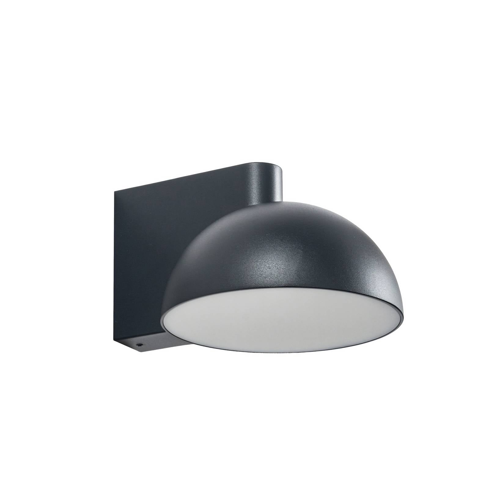 Lucande LED-Außenwandleuchte Velira, schwarz, Metall, IP54