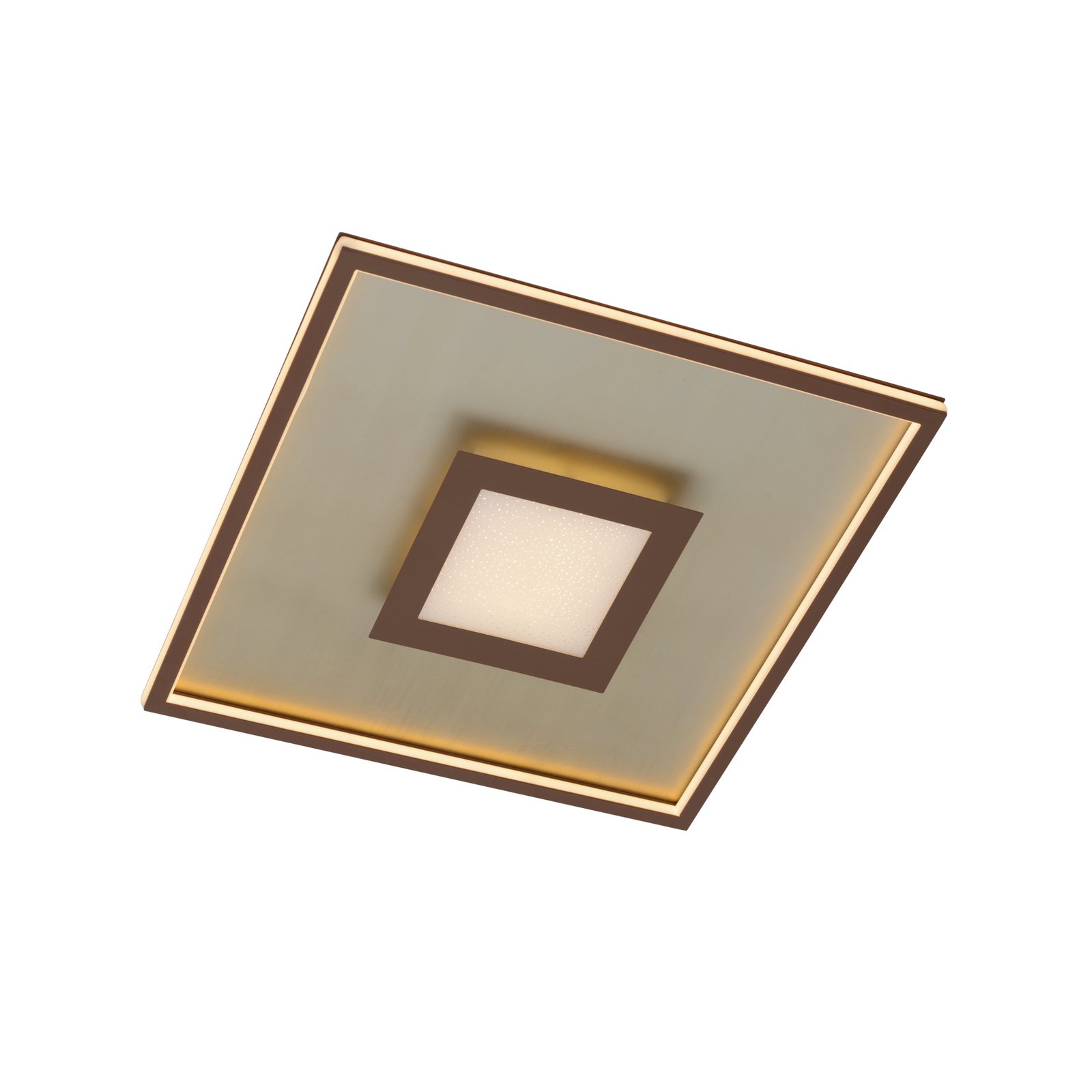 Lindby Pekela LED ceiling lamp, dimmable, angular