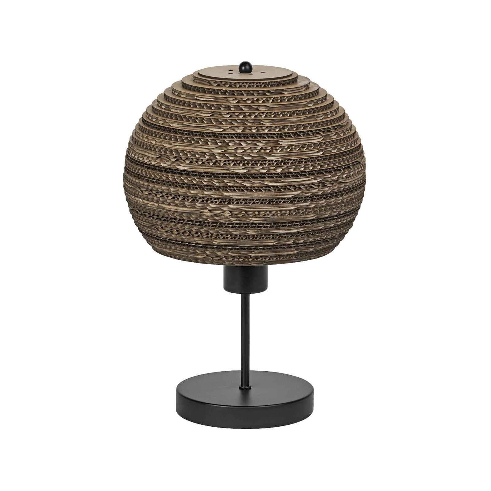 LEDVANCE Tischleuchte Ball, braun, Wellpappe, Stahl, E27