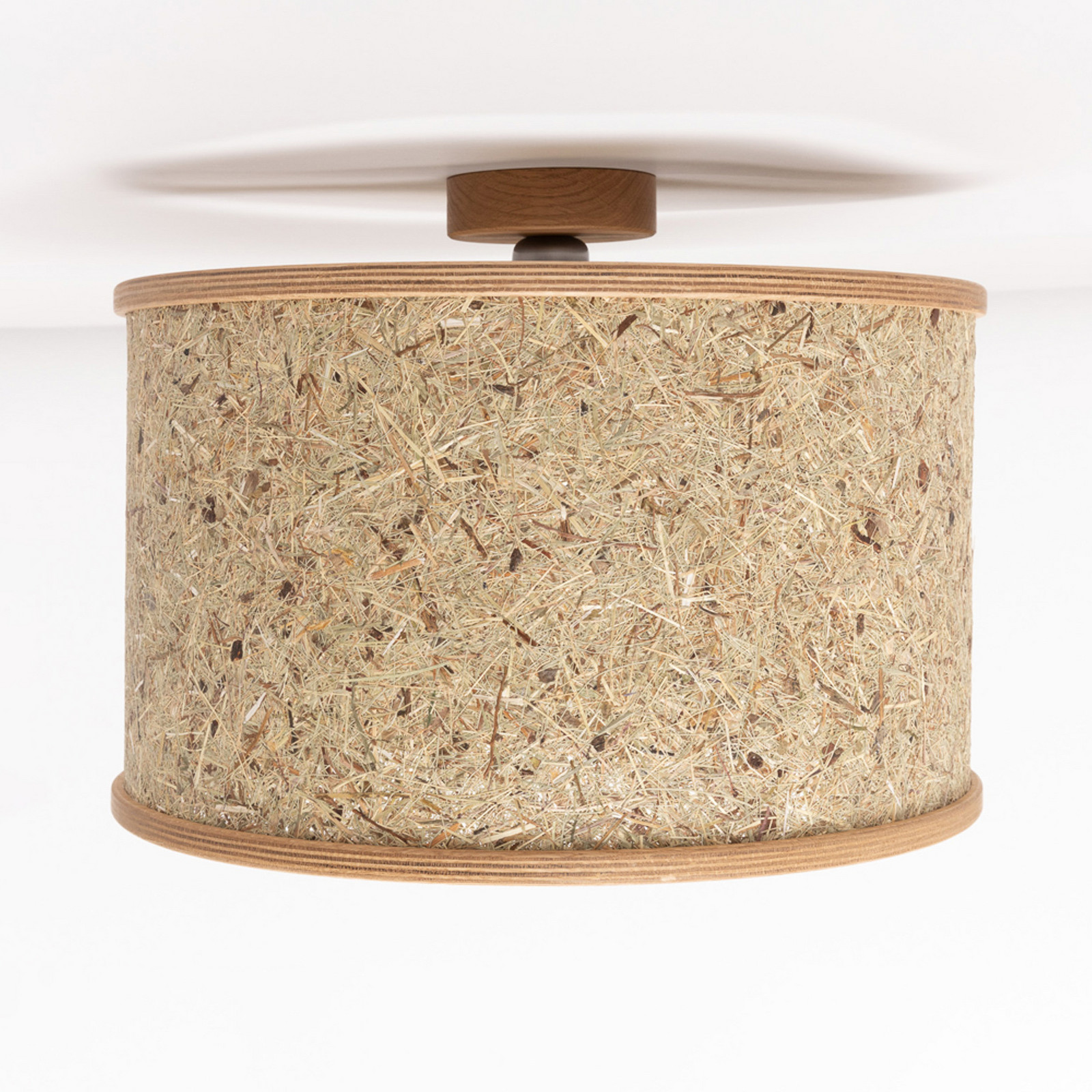 Almut von Wildheim ALMUT 2610 plafonieră Ø 45cm fân pur - Camera de zi / sufragerie - Casă de țară / Rustic - stejar natur multicolor - Lemn