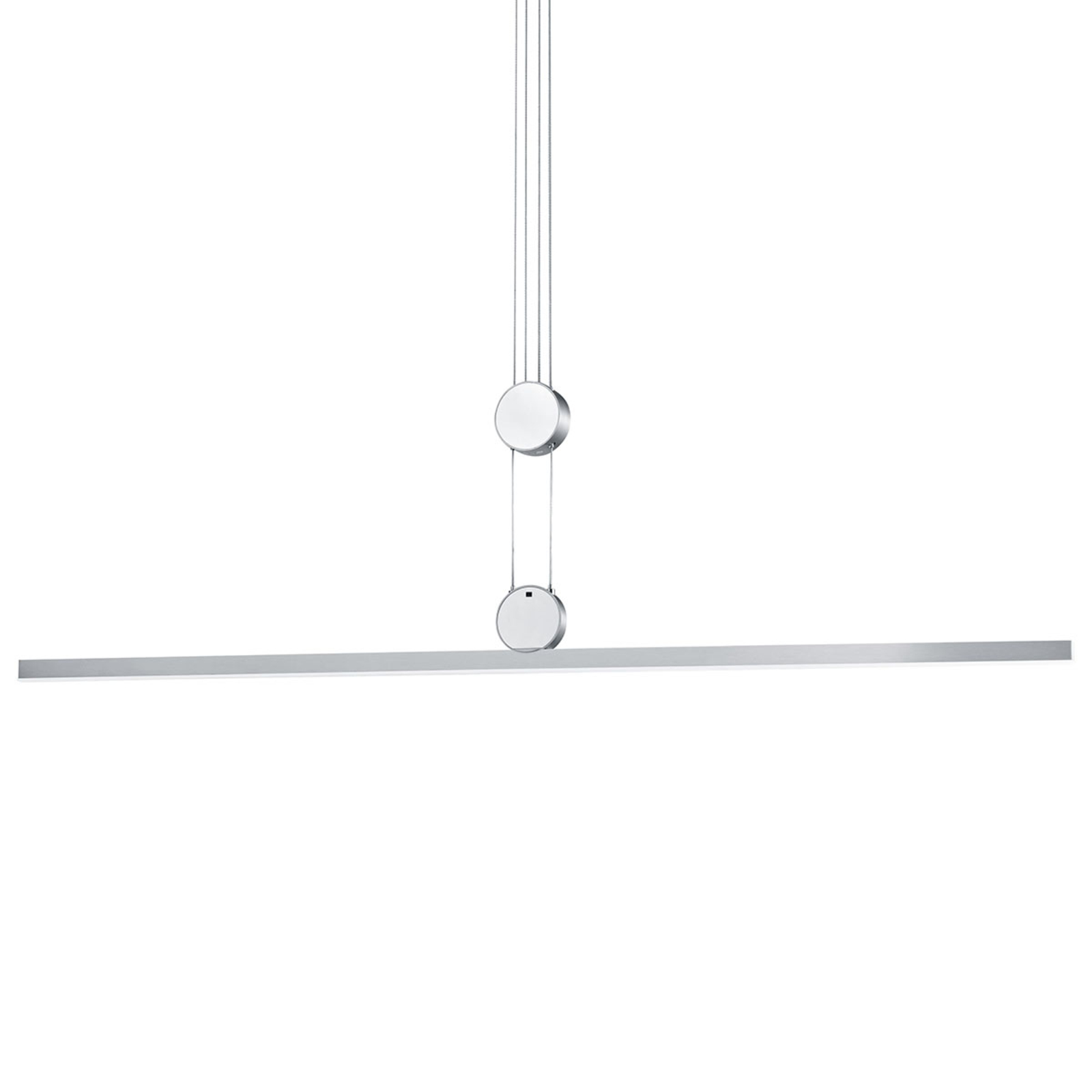 B-Leuchten Move pendant lamp, linear, for Living / Dining Room, aluminium, acrylic, 24 W, energy efficiency: A++, L: 110 cm
