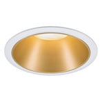 Cole recessed ceiling light, white/gold, GU10 - Paulmann