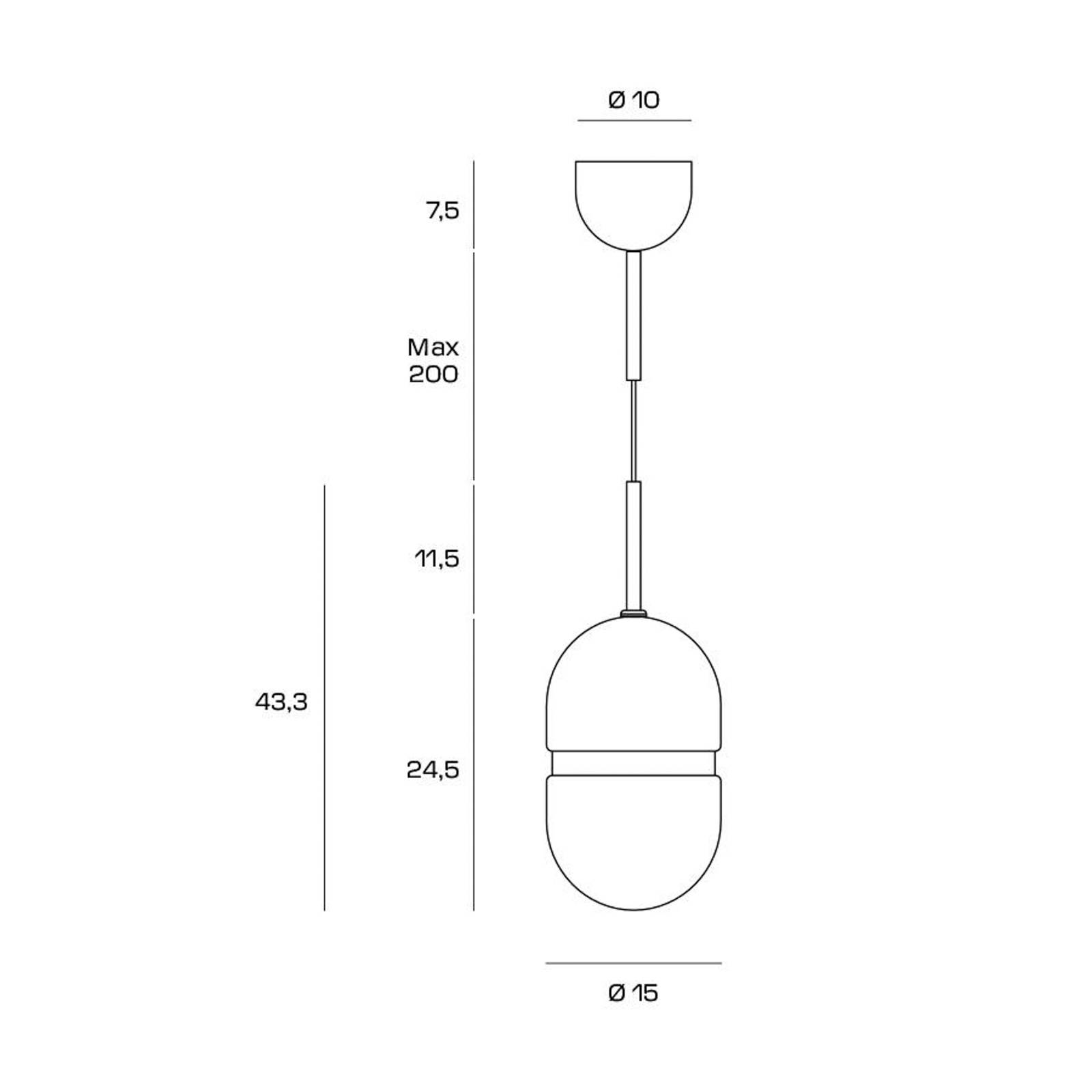 Lampa wisząca Domu, Ø 15 cm, brąz/biały, szkło, GX53