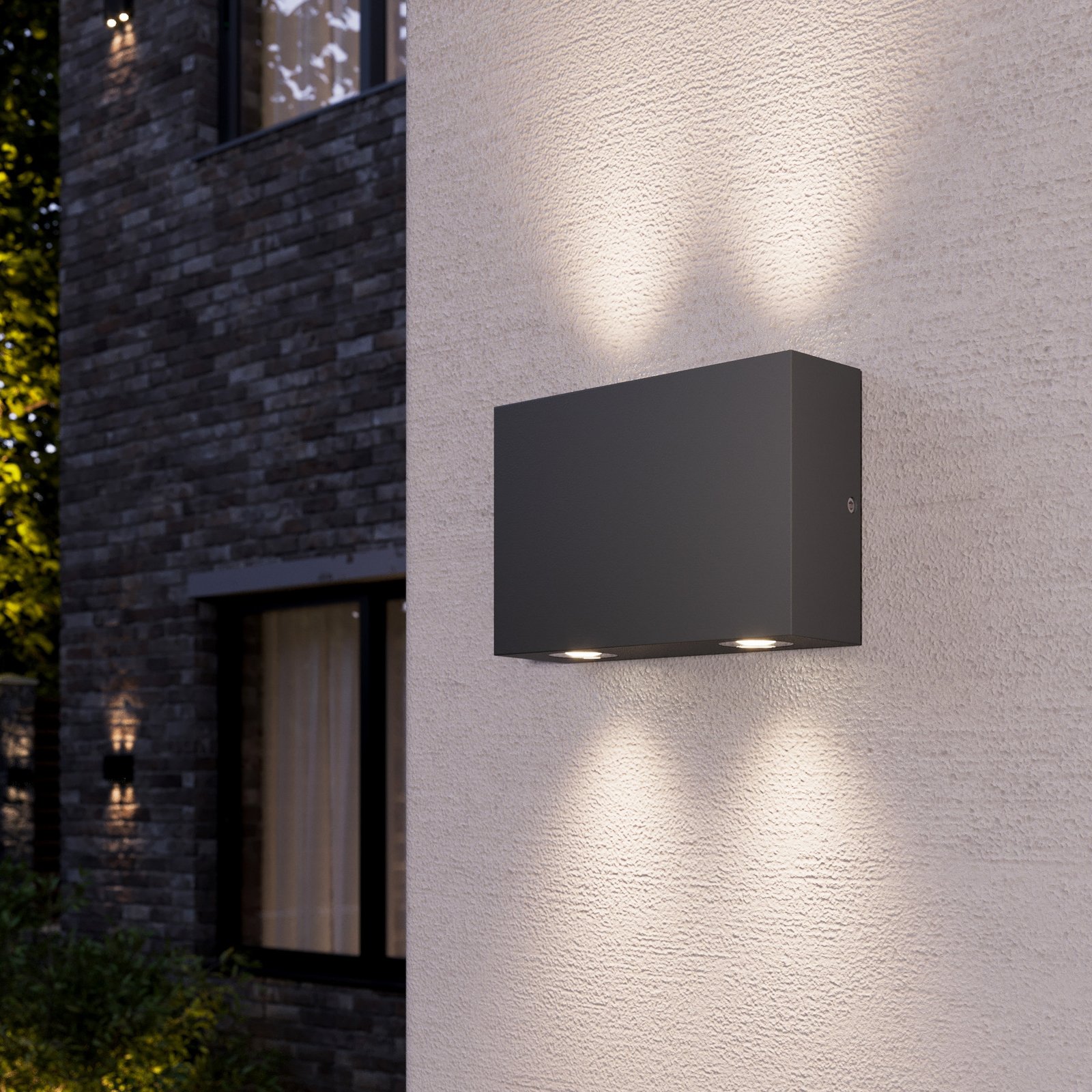 Henor Außenwandleuchte Graphite - Lucande