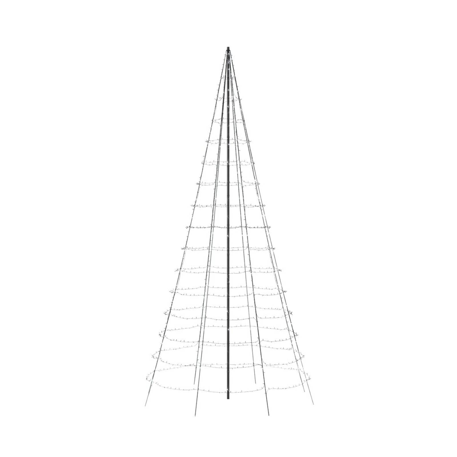 twinkly Twinkly Light Tree, IP44 matt RGBW LEDs, height 8m, plastic, 59 W, H: 800 cm