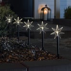 Estrella LED de decoración para exteriores, 5 luces, con pincho de suelo