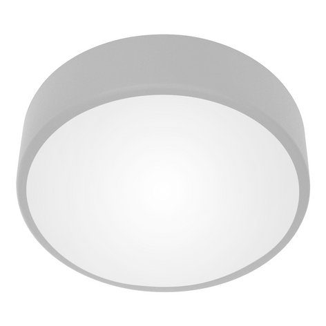 Deckenleuchte Cleo 400, IP54, Ø 40 cm grau
