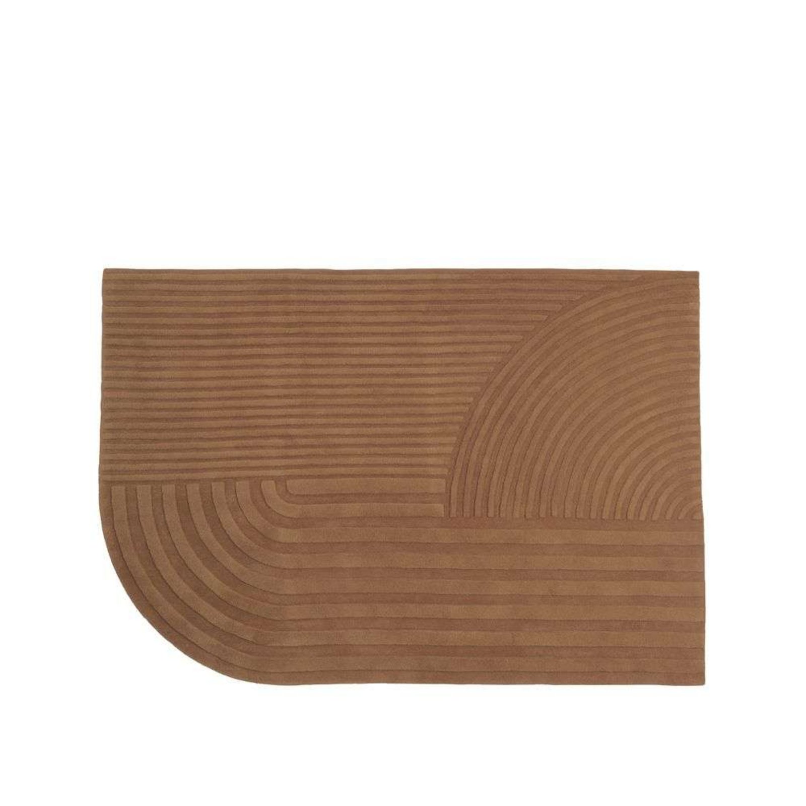 Relevo Rug 170x240 Burnt Orange - Muuto