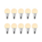 LED-lampa E27 A60 8W 3 000 K opal 10-pack