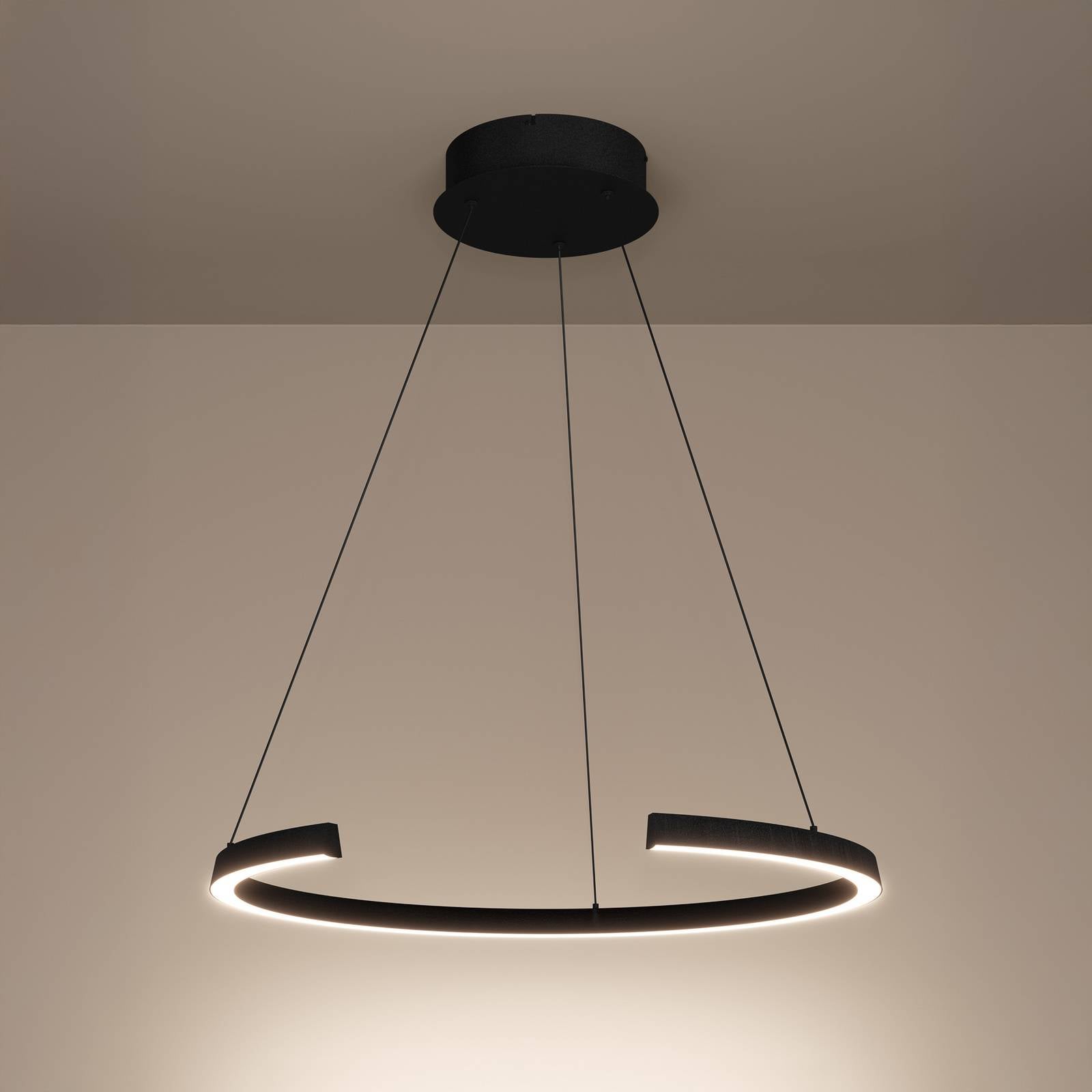 Stars of Light hänglampa Labonete svart Ø80 cm 1 lampa CCT