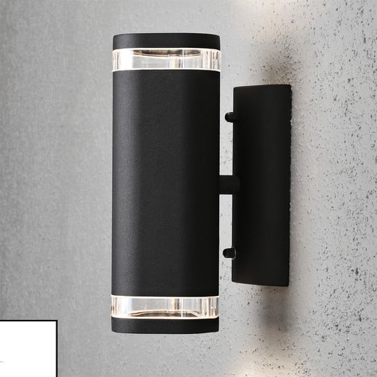 Modena outdoor wall light with discreet slot, 2-bulb | Lights.co.uk