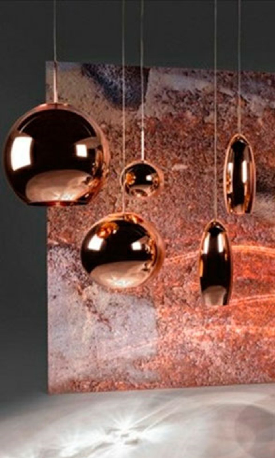 Copper Round LED Lustră Pendul Ø25 - Tom Dixon