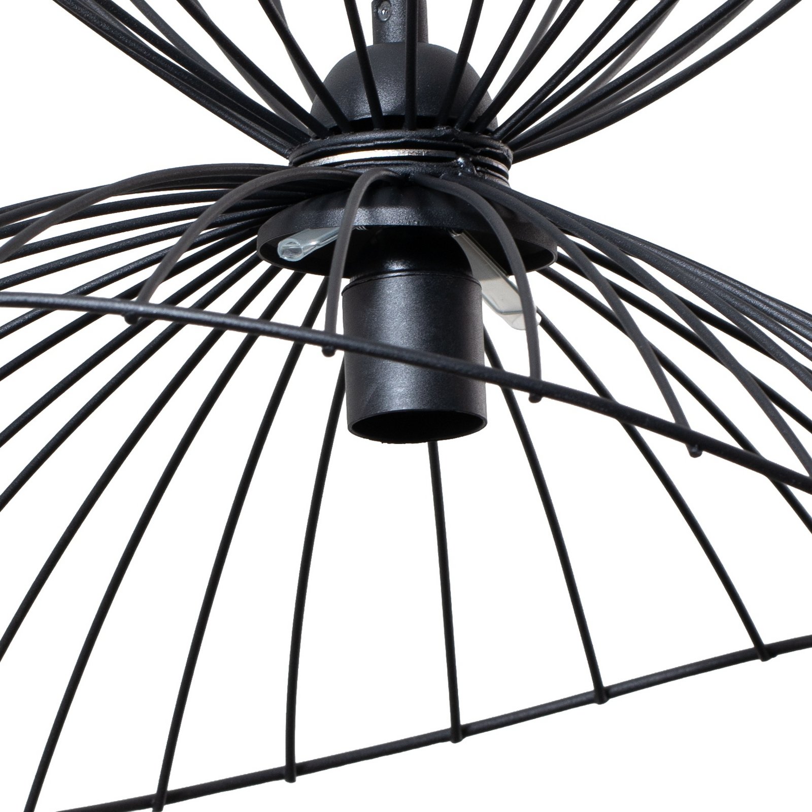 Hængelampe Vertigo, sort, glas/metal, E27, Ø 50 cm