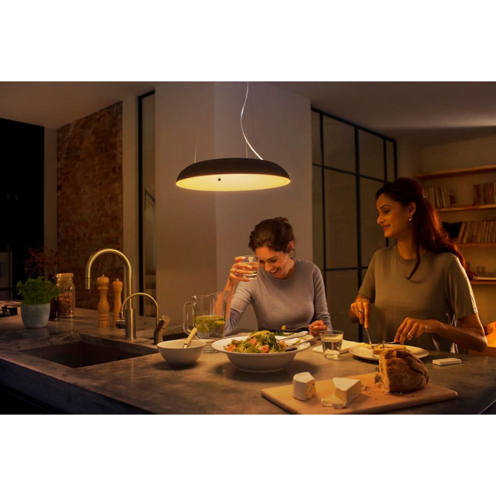 Amaze Lustră Pendul White Amb. Black - Philips Hue