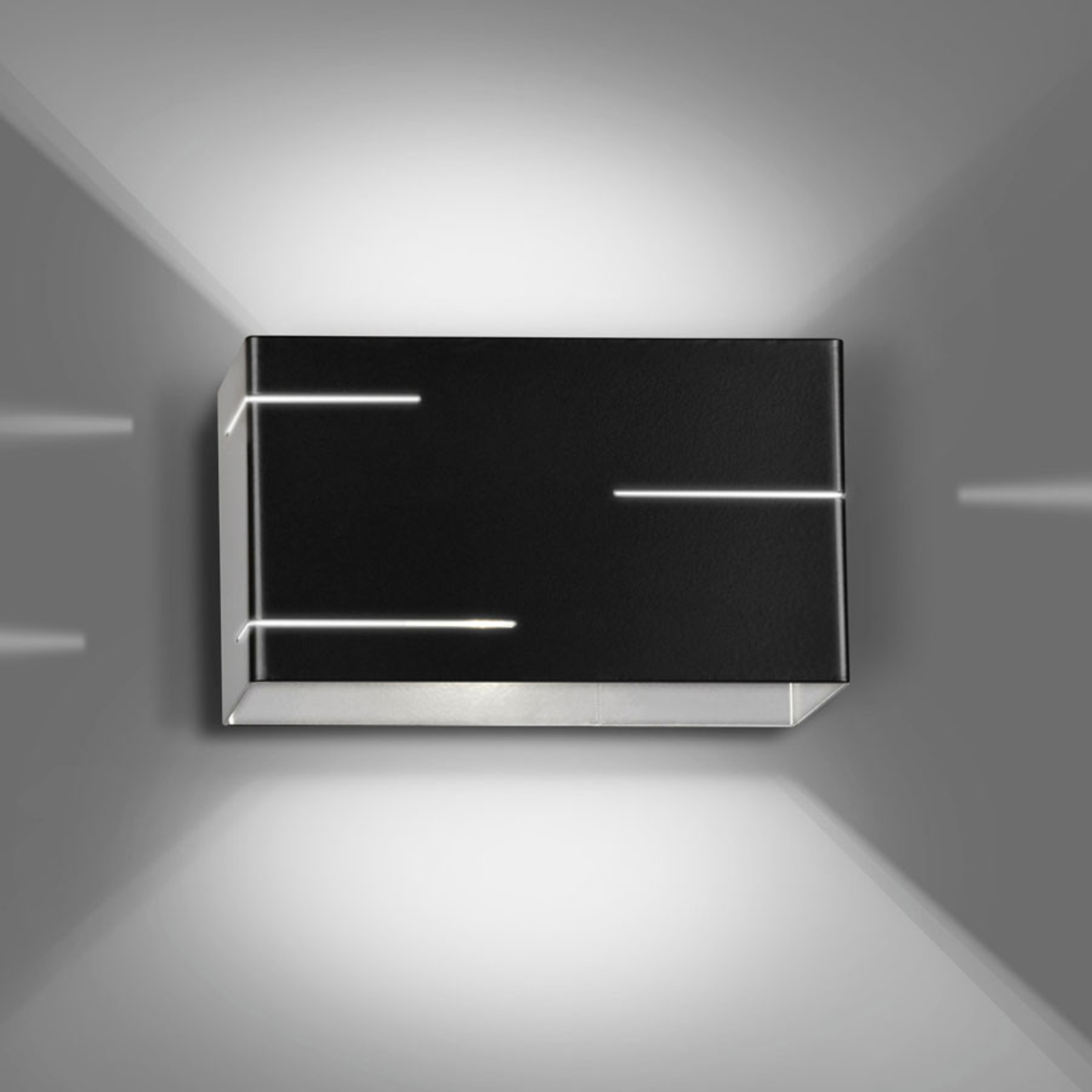 EMIBIG LIGHTING Laser wall light made of painted steel, black | Other metals