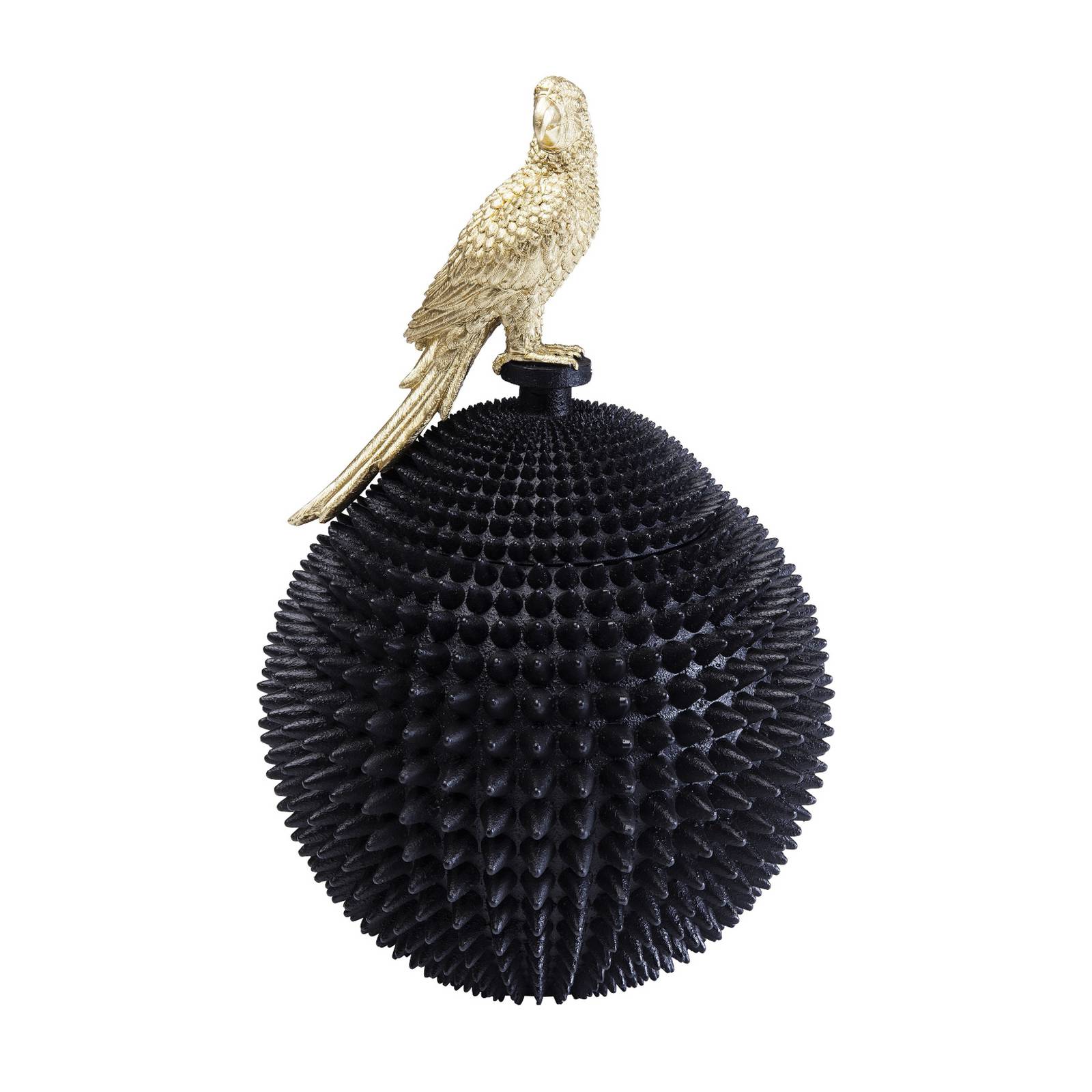 KARE Deko-Dose Parrot, Höhe 40 cm, Polyresin, schwarz, gold günstig online kaufen