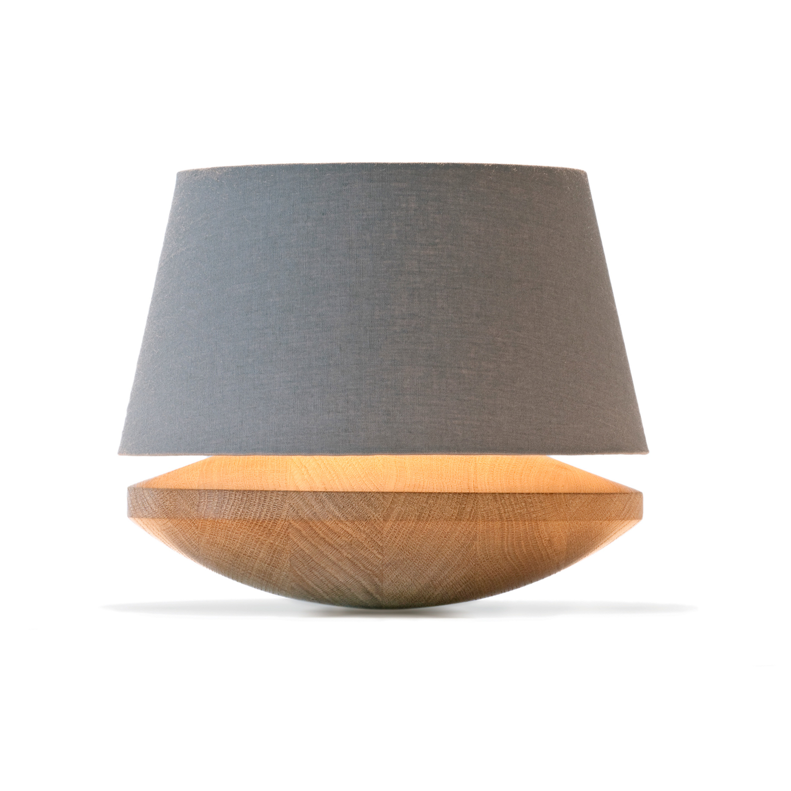 Oak wood and linen - table light Kjell, iron