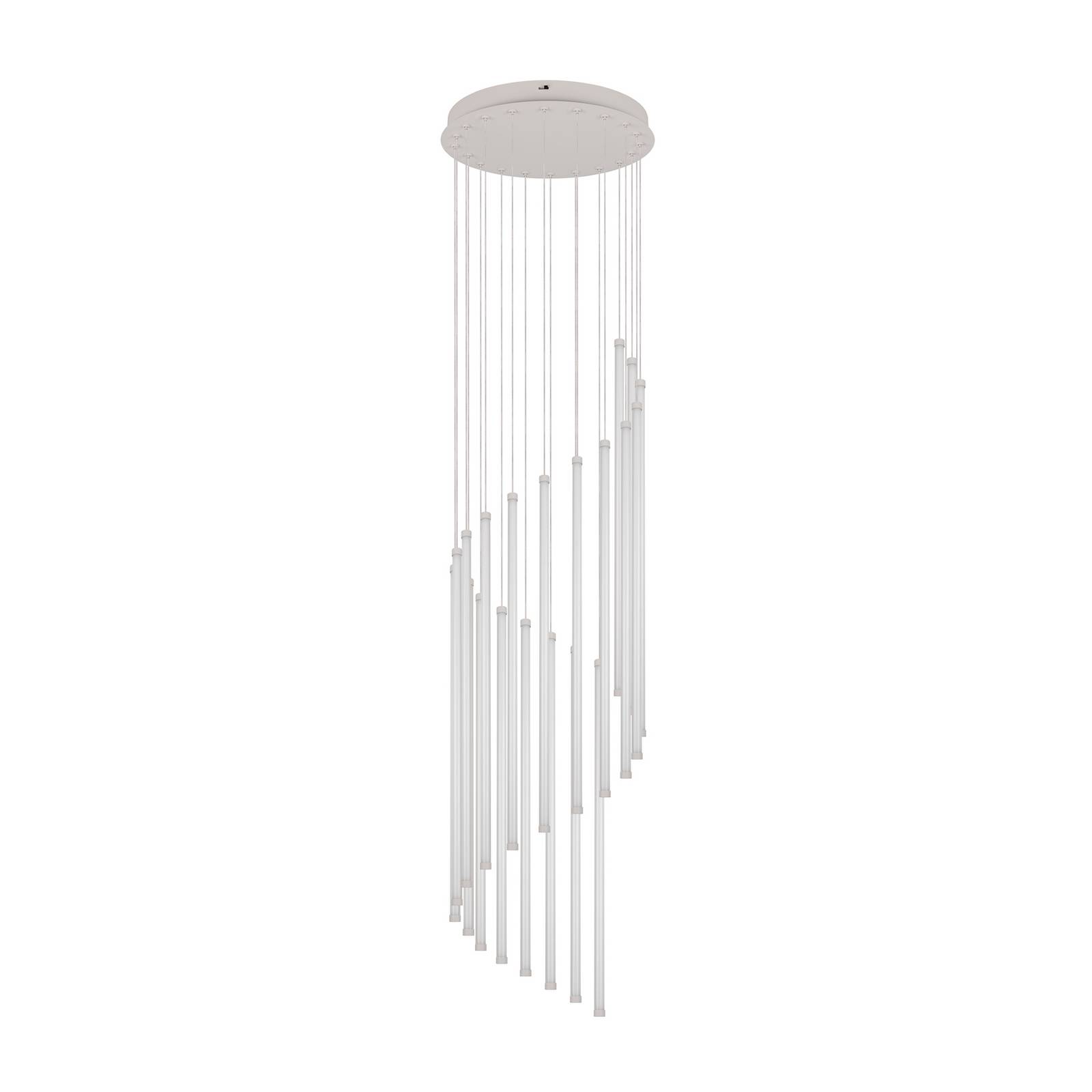 LED-Hängelampe Baxter, hellgrau, Ø 37 cm, Metall CCT dimmbar