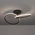 Plafonnier LED EGLO CONGIUNTI, noir, 47 x 28 cm, CCT