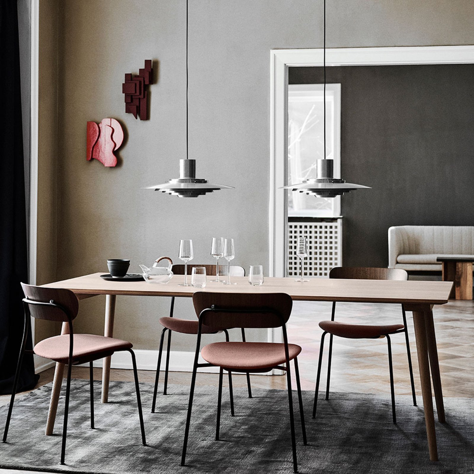 P376 Lámpara colgante KF1 Aluminio - &Tradition