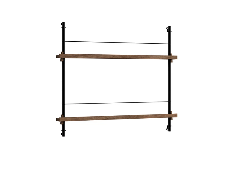 Moebe - Magazine Shelving 65 Regal Smoked Oak/Black