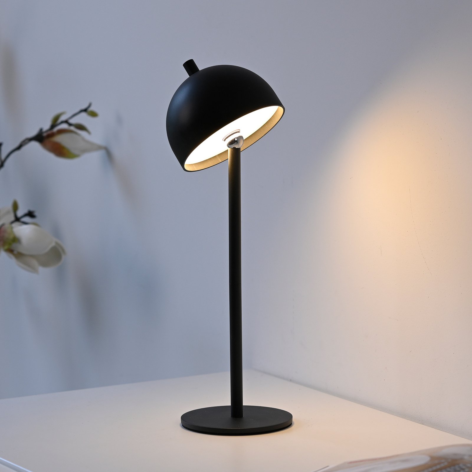 SCHÖNER WOHNEN LED-Akku-Tischlampe Bellies, schwarz, IP54 SCHÖNER WOHNEN LED-Akku-Tischlampe Bellies, schwarz, IP54