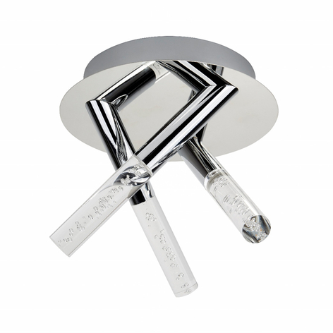 LED-Deckenleuchte Flush Bubbles IP44, dreiflammig
