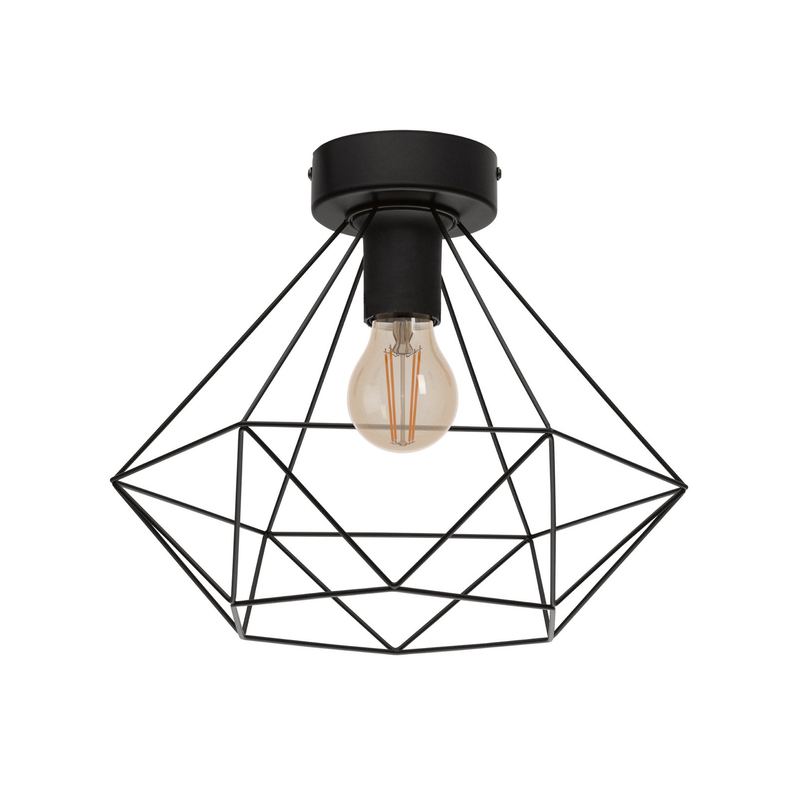 Taklampa Tarbes 1 lampa Ø 32,5 cm svart