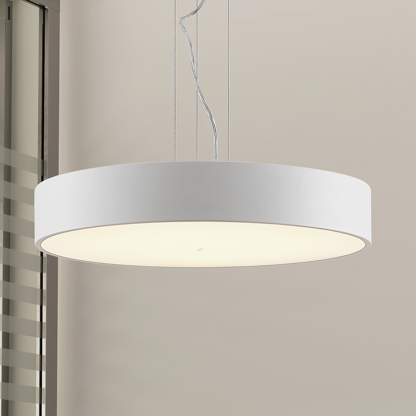 Arcchio Lampă suspendată LED Noabelle Ø 60 cm alb metal - Bucătărie - Modern
