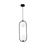 Maytoni Ring hanglamp 2-lamps zwart/wit