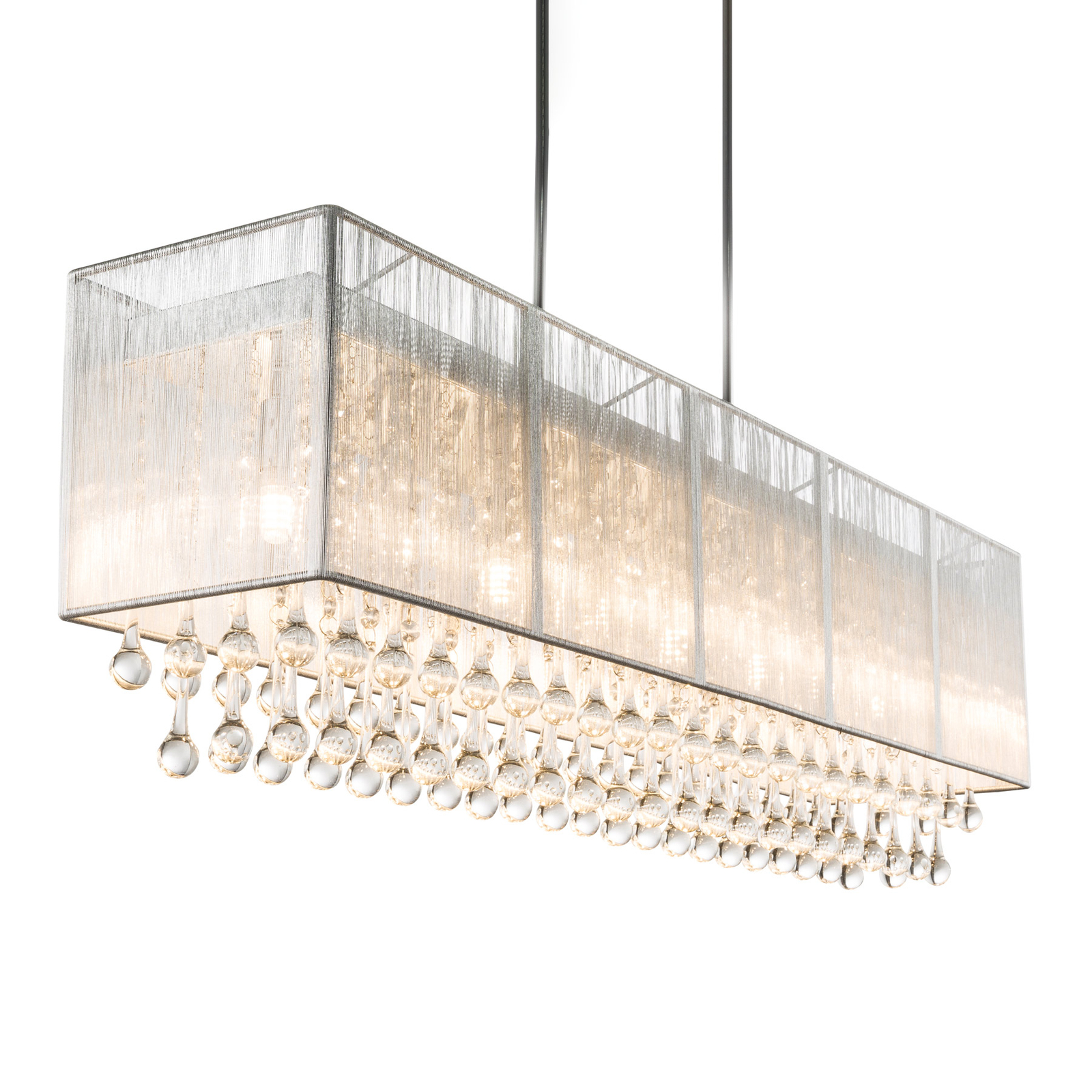 LED hanglamp Sierra met kristal-behang