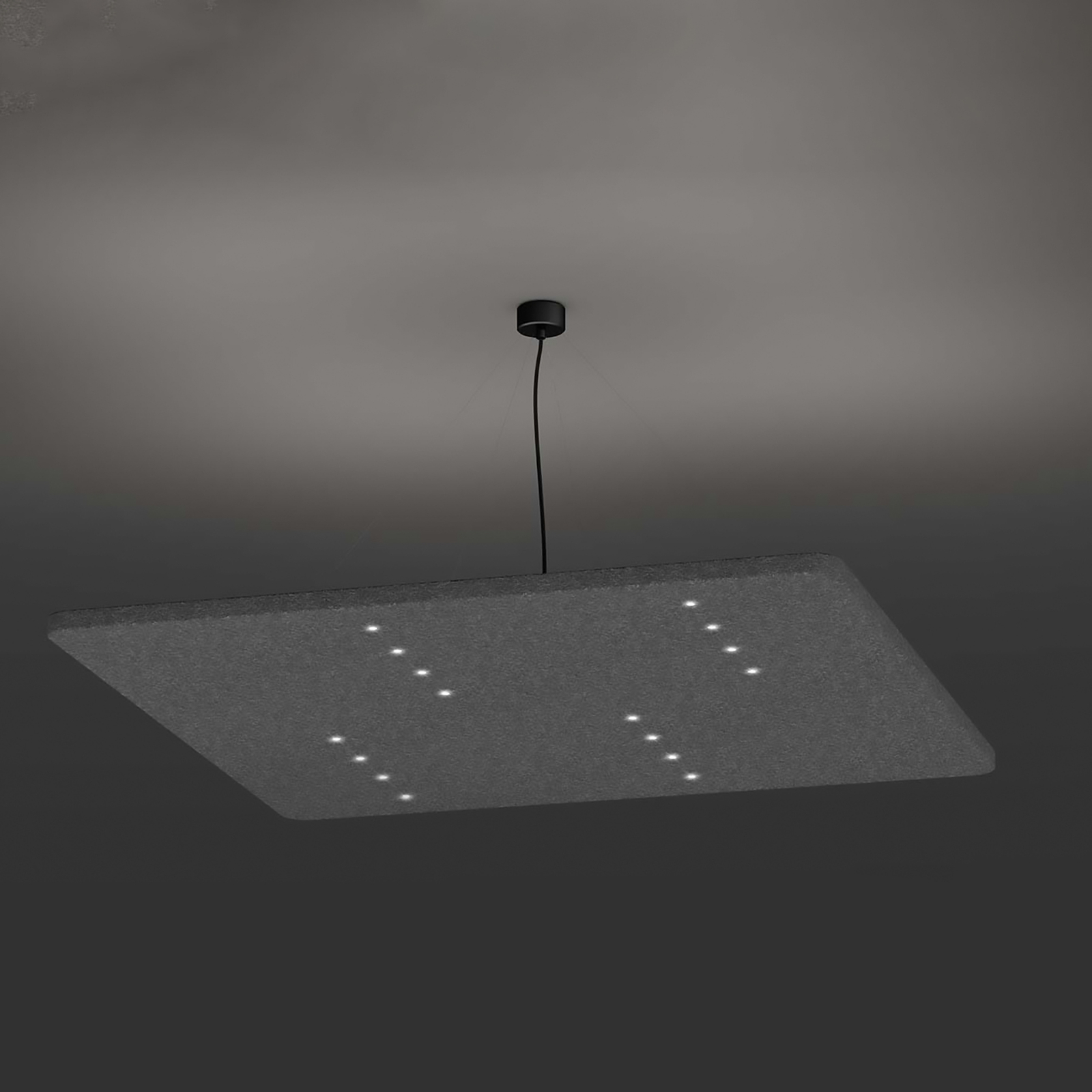 LEDWORKS Sono-LED Square 16 pendant 930 38° grey