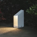 Candeeiro pilar LED MARSET Domus, altura 26 cm, branca, alumínio