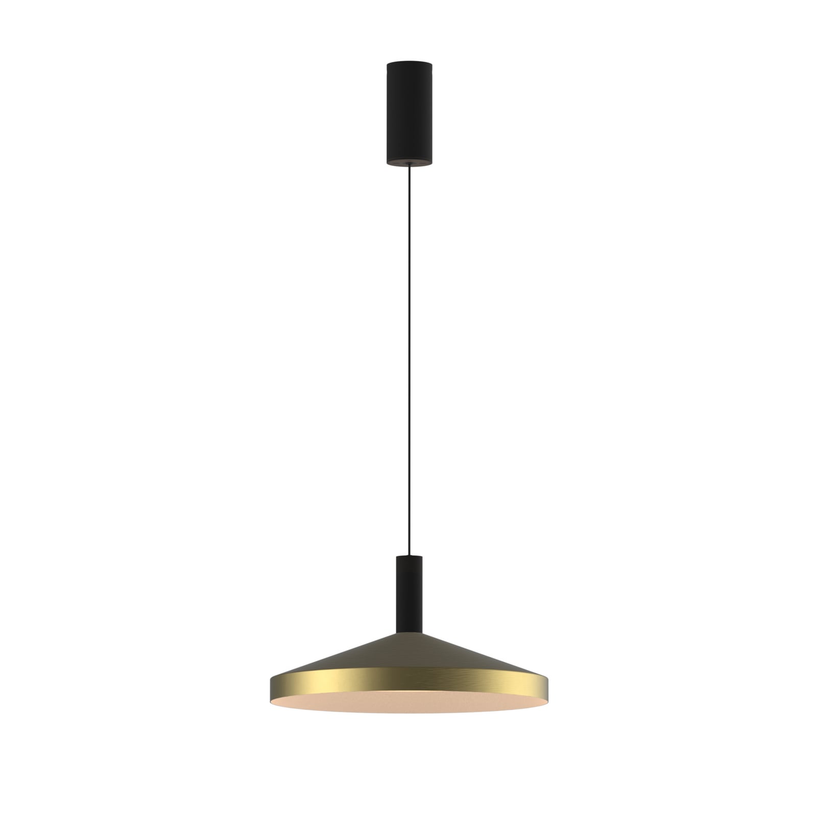LED-Hängeleuchte LORA III, messing, Ø 36 cm, dimmbar 40° CCT