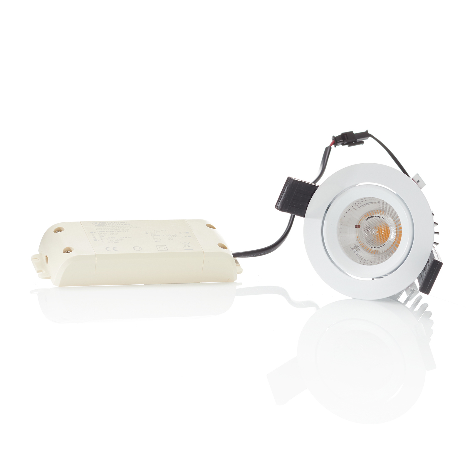 Arcchio Raku lampe encastrable inclinable, blanche