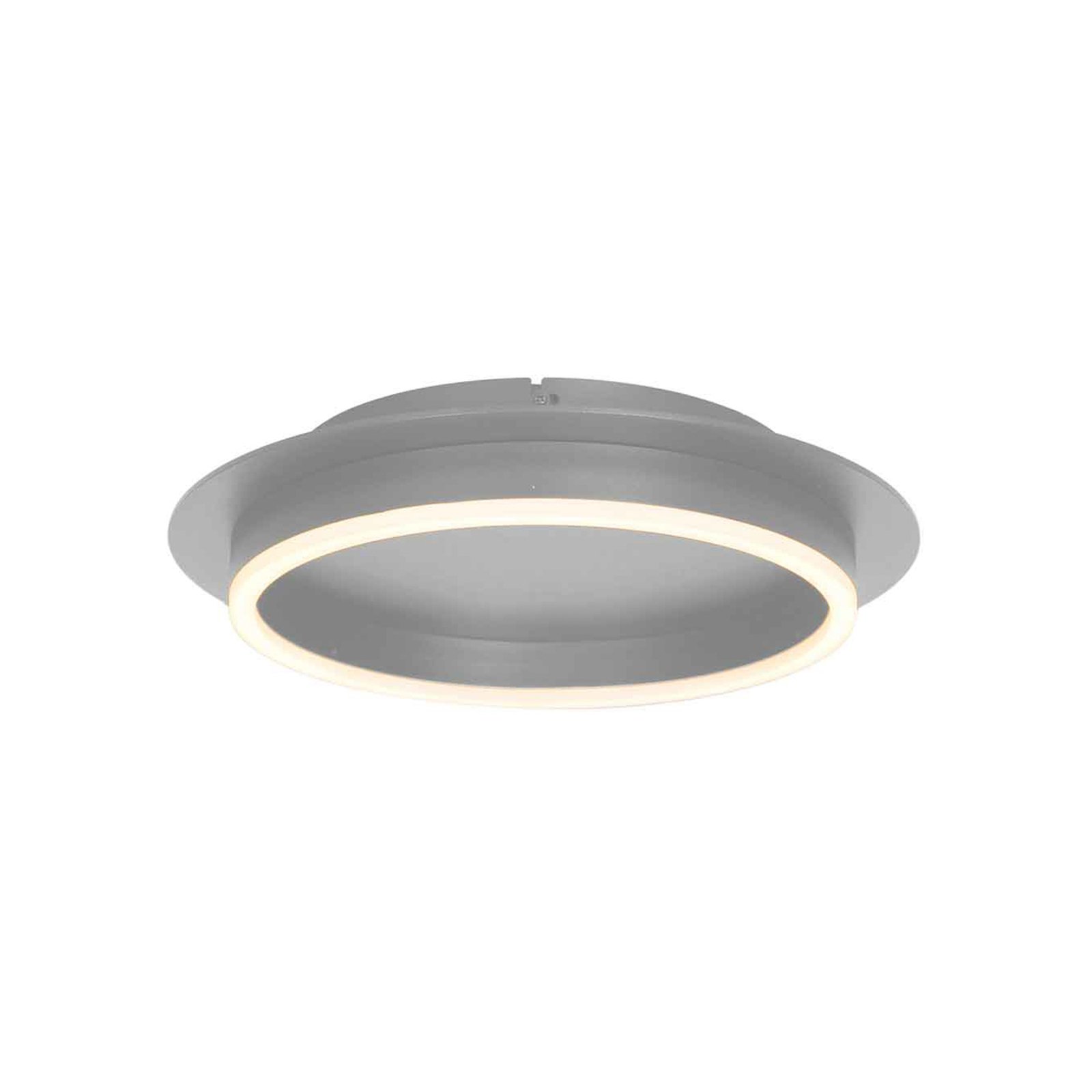 Ringlux taklampe LED, stålfarget, Ø 32 cm, metall