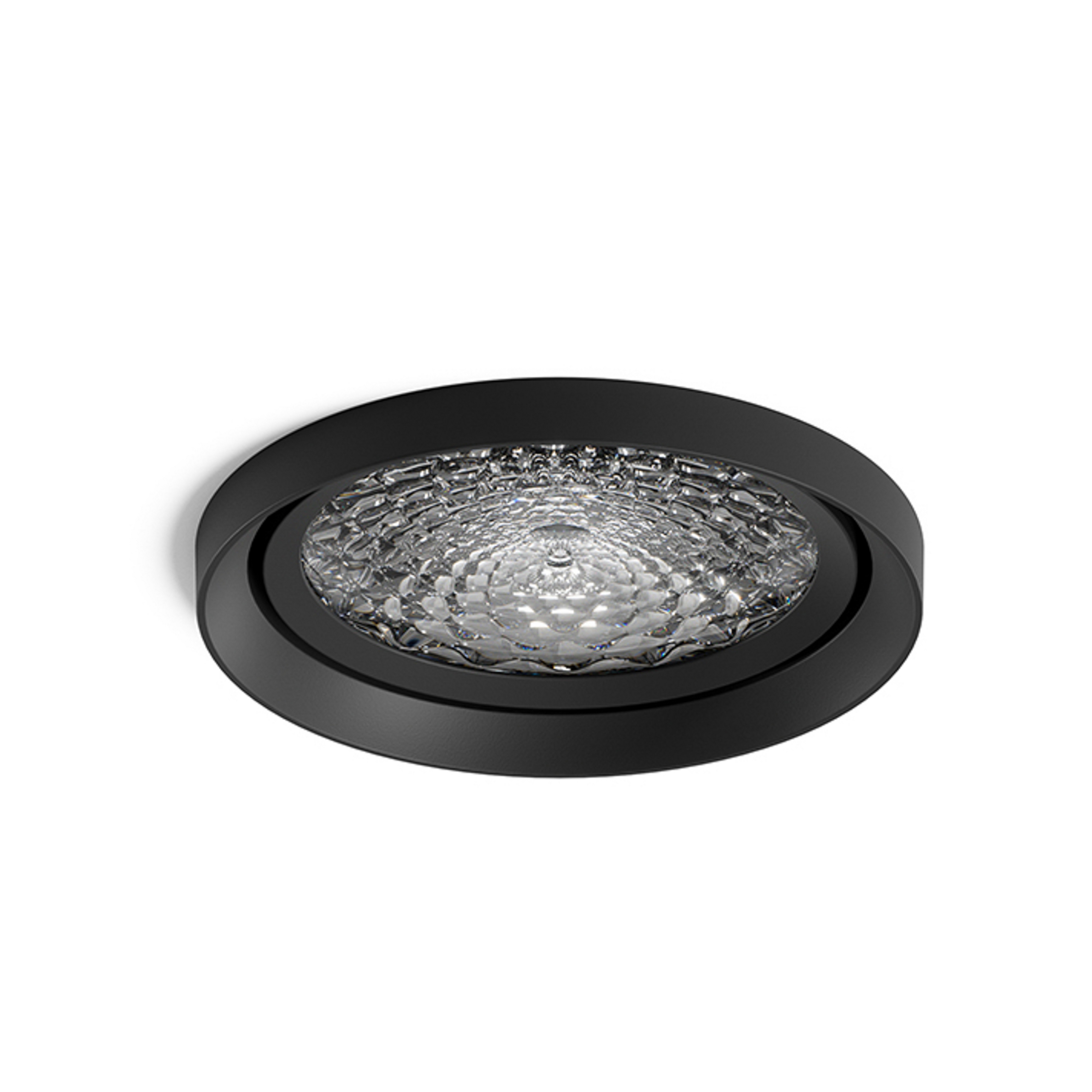 Spot encastré LED Nivo, noir, 36°, 11 cm, fixe, à intensité variable - Sigor