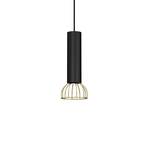 Danjel hanging light, 1-bulb, black/gold