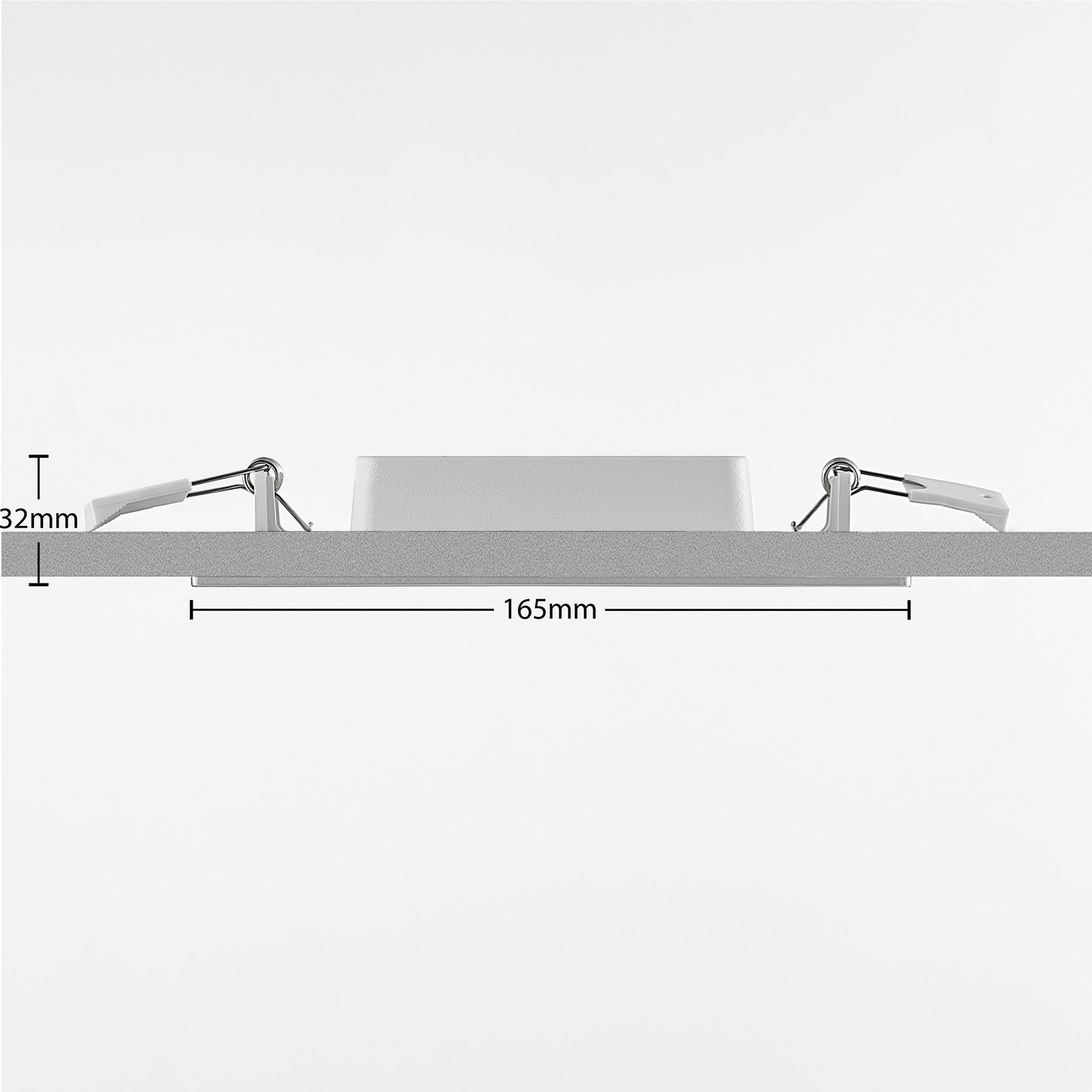 Prios Helina -LED-uppovalo, hopea, 16,5 cm
