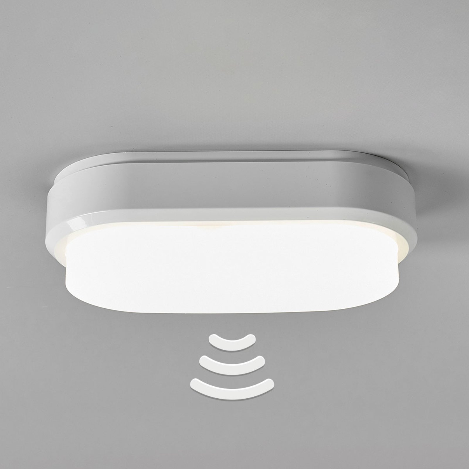 Bulkhead - ovale LED-Deckenlampe mit Sensor