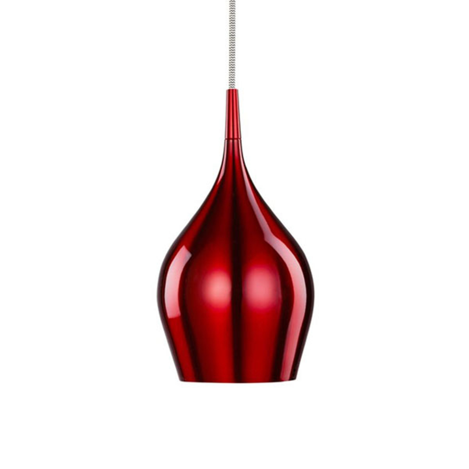 Vibrant hanging light Ø 12 cm, red