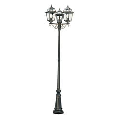 Stĺpové svietidlo New Orleans, čierno-zlatá, 3-pl.